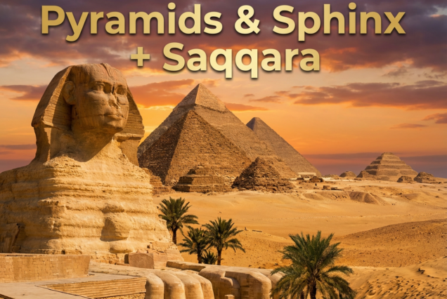 Giza Pyramids and Saqqara day tour from Cairo